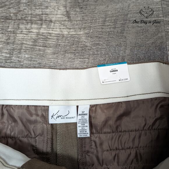 Kim Rogers Career Modern Fit Straight Leg Pants Size 12 - Picture 2 of 6